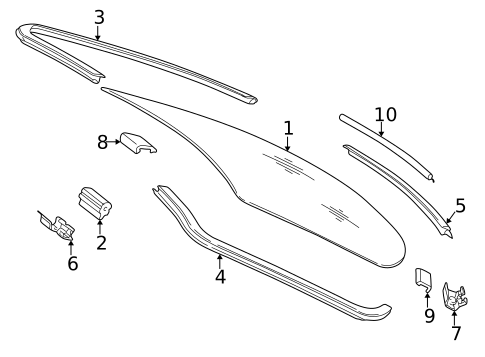 Reveal Moldings for 2000 Mercedes-Benz E 55 AMG&reg; #0