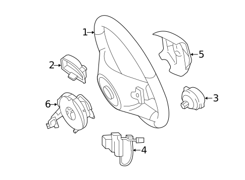 Steering Wheel & Trim for 2011 Mercedes-Benz R 350 #0