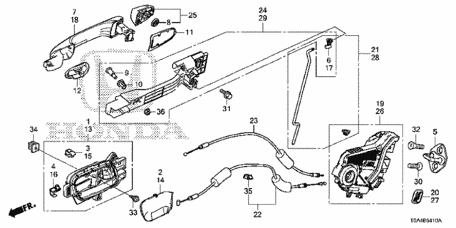 Rear Door Locks - Outer Handle for 2016 Honda CR-V #0