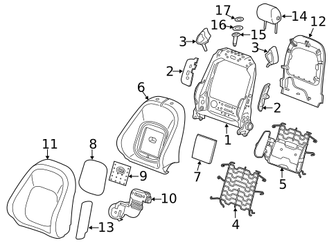 Front Seat Components for 2019 Jaguar XE #0