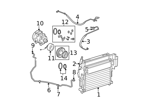 Condenser, Compressor & Lines for 2008 Jeep Commander #0
