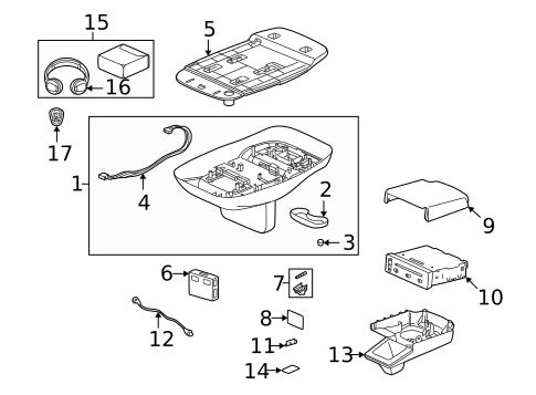 Overhead Console for 2003 Saturn L200 #0