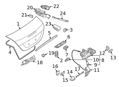 Lid & Components for 2007 Mercedes-Benz CLK350 #1
