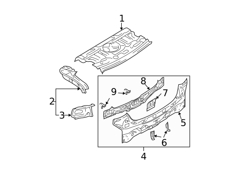 Rear Body for 2006 Mazda 6 #0