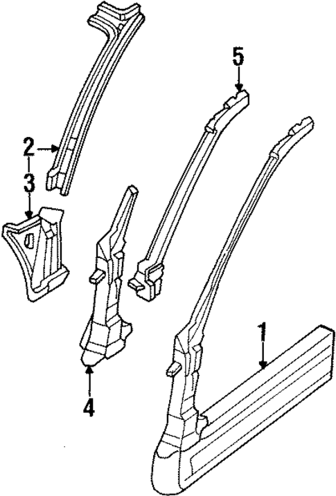 Hinge Pillar for 1996 Mazda 626 #0