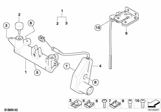 52537683736 - Seats and Seat Bench: Lock Support -  for BMW-Motorrad Image
