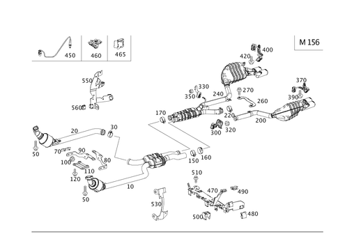 Exhaust System on 8-Cylinder Gasoline Vehicles for 2010 Mercedes-Benz C300 #0