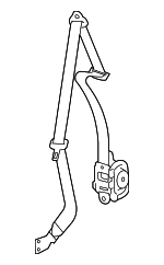 19209759 - : Ebony Driver Seat Belt with Retractor and Pre-Tensioner for Cadillac: DTS Image