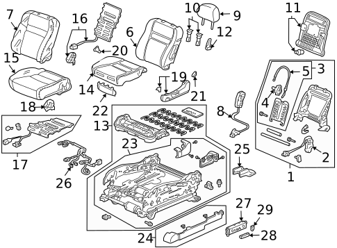 Front Seat Components for 2005 Acura TSX #0