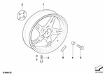 36317667442 - : Cast Rim, Rear for BMW-Motorrad Image