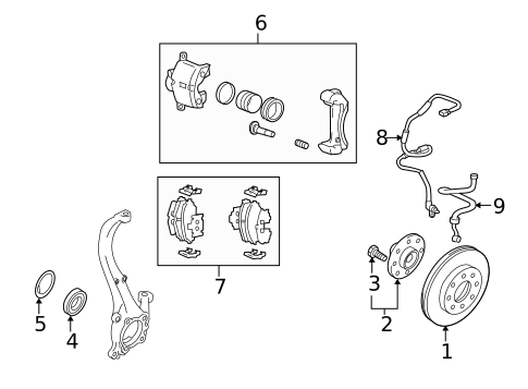 Brake Components for 2004 Hyundai XG350 #1