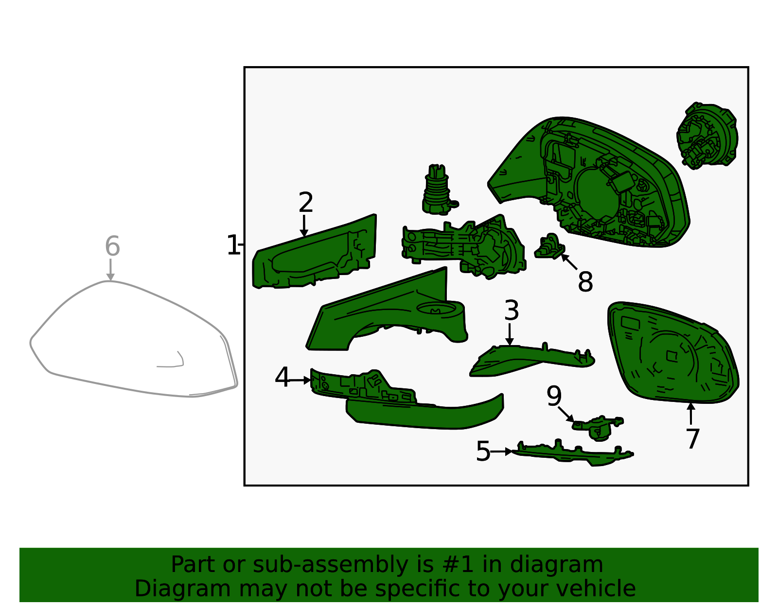 2023-2025 Toyota bZ4X Mirror Assembly 87940-42J00 | Toyota Parts