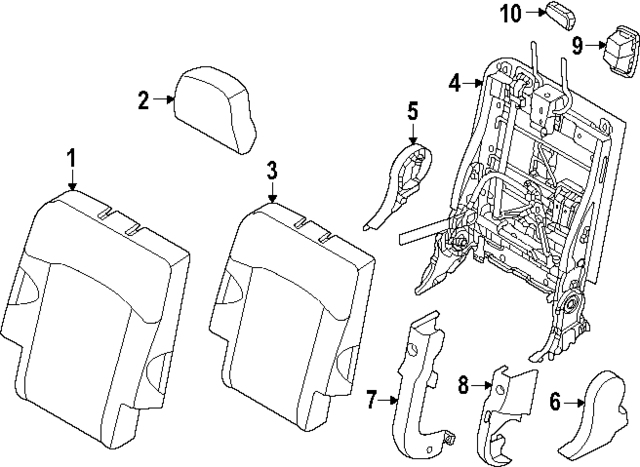 89A46DO100C27 - : Seat Back Cover for Kia Image