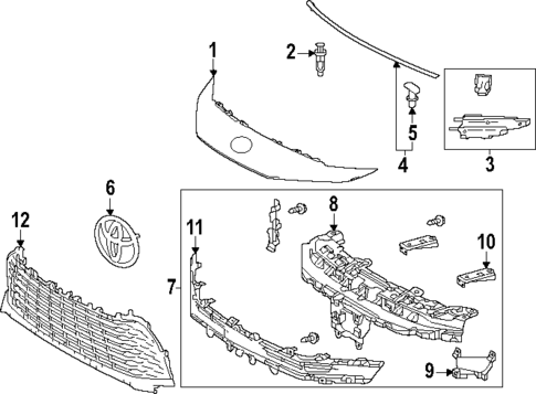 Grille & Components for 2025 Toyota Camry #0