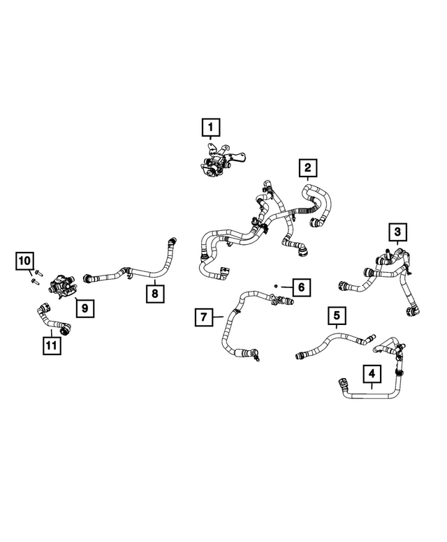 « 68662435AB –  : Liquide De Refroidissement 3 Voies Soupape pour Mopar Image »