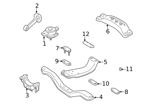 Engine & Trans Mounting for 2006 Subaru Legacy #2
