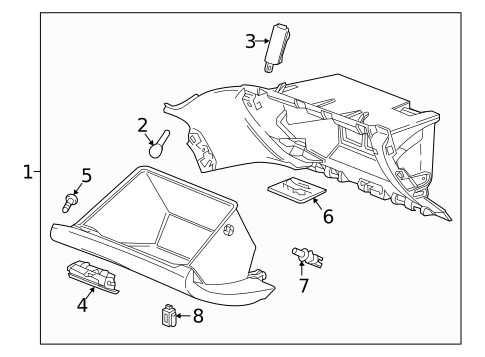 Glove Box for 2022 Cadillac XT6 #0