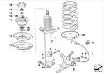 31312227486 - Front Axle: Front Right Spring Strut for BMW Image