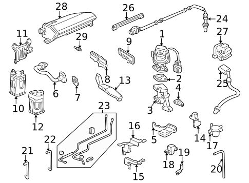 Emission Components for 1999 Acura RL #0