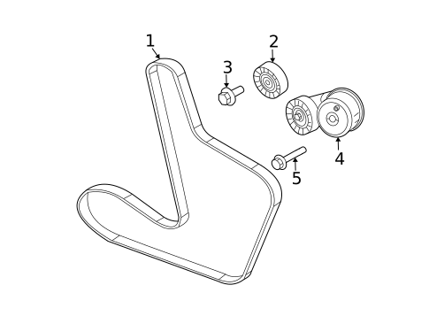 Accessory Drive Belt System Components for 2007 Chrysler Sebring #0