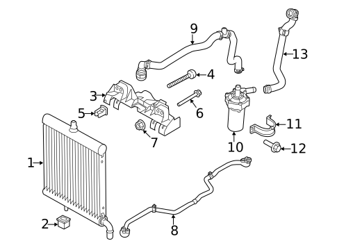 Radiator & Components for 2019 Land Rover Range Rover #1