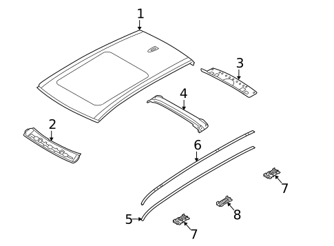 Exterior Trim - Roof for 2013 BMW X6 #0