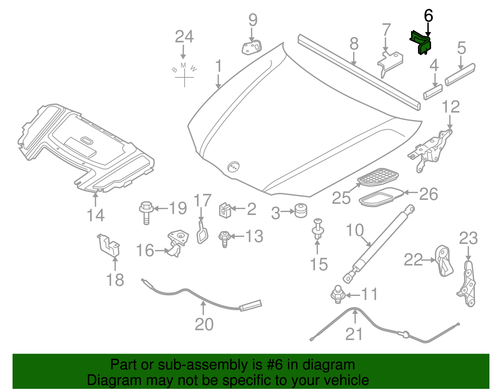 Hood Seal - BMW (51767142049)
