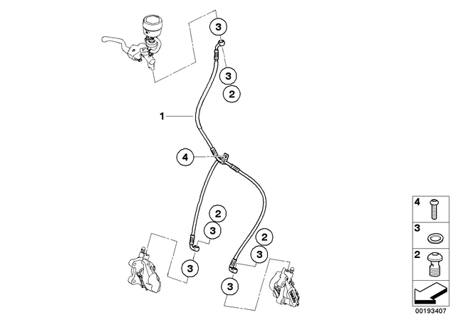 34321599229 - Brakes: Hollow Bolt - M10X1 for BMW-Motorrad Image