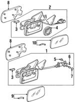 1E1857508B3FZ - Body: Mirror Assembly for Volkswagen: Cabrio Image