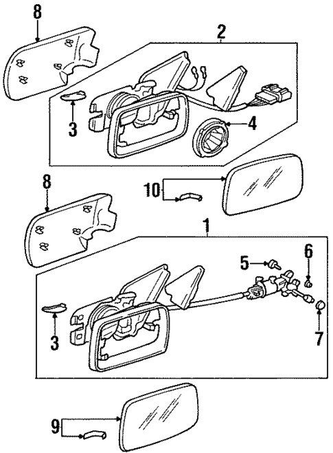 Mirrors for 1996 Volkswagen Cabrio #0