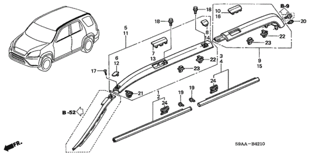 Molding - Roof Garnish for 2006 Honda CR-V #0
