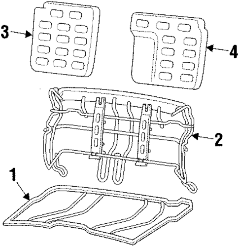 Rear Seat Components for 1987 Chevrolet Beretta #0