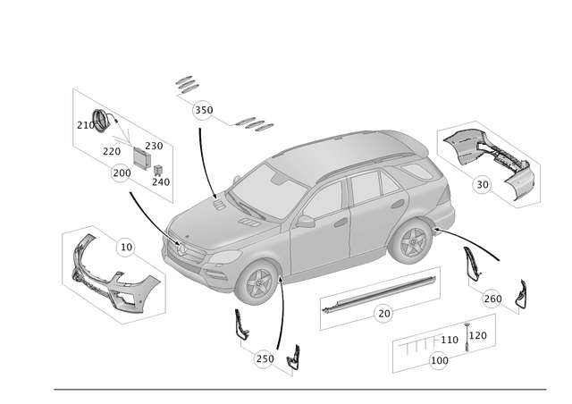 5461366 - Exterior Detachable Parts: Contact Bridge for Mercedes-Benz Image