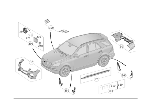Exterior Detachable Parts for 2015 Mercedes-Benz ML250 #0