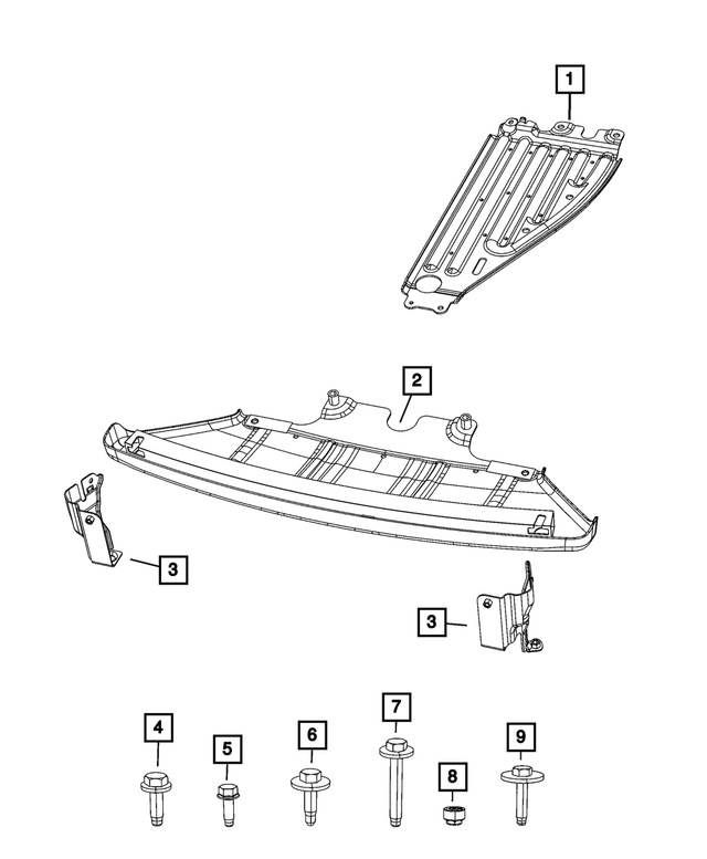 « 68445551AB – Frame, Bumper and Fascia : Protection Plaque pour Mopar Image »