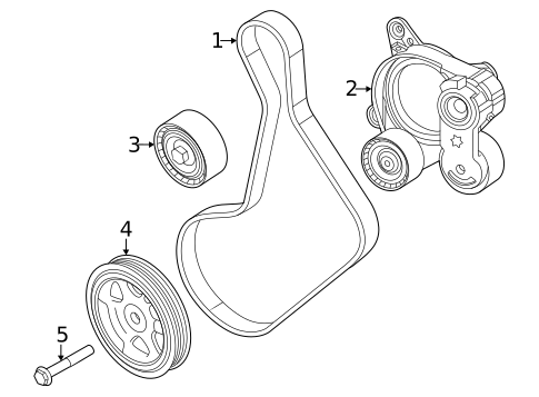 Accessory Drive Belt System Components for 2024 Dodge Hornet #0