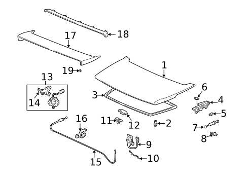 Trunk for 1991 Acura NSX #0
