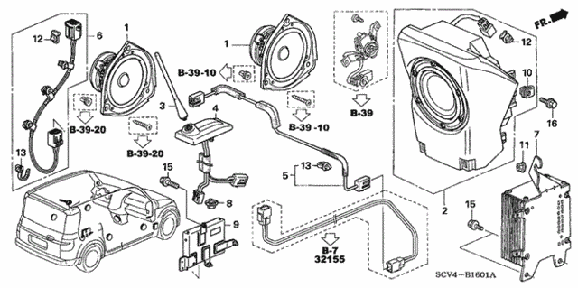 Radio Antenna - Speaker (2) for 2005 Honda Element #0
