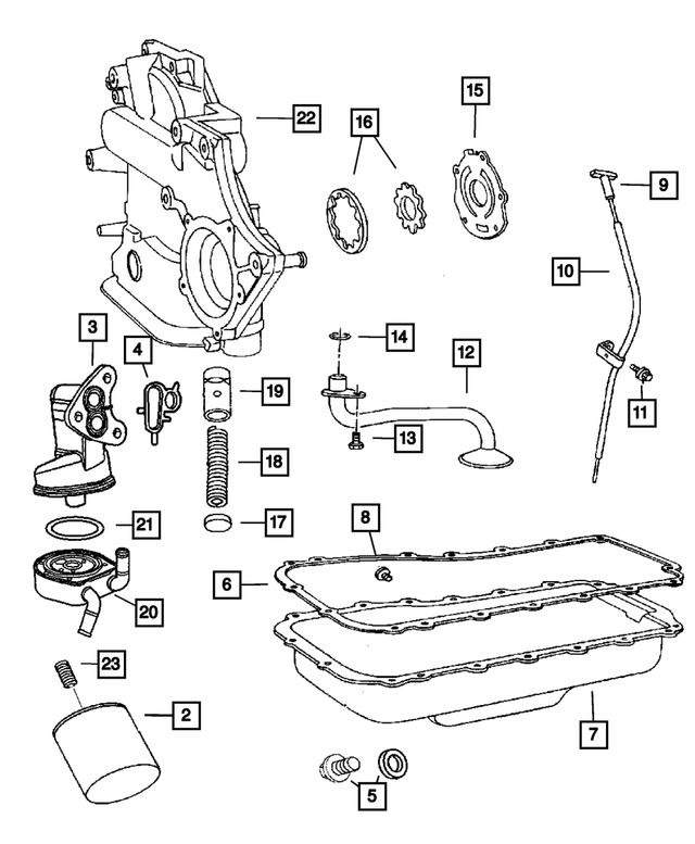 6100583 - Engine 3.8L Six Cylinder: Hex Head Screw And Washer for Mopar Image image
