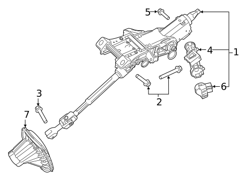 Steering Column Assembly for 2016 Ford Edge #1
