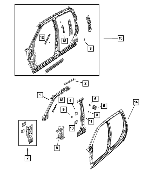 Aperture Panel, Pillar Supports and Cab Back  for 2016 Ram 3500 #1