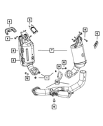 68210982AC - 3.6L Gas; Engine: Exhaust Crossunder Pipe for Mopar Image image