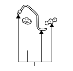 989502S111 - Body: Washer Hose for Hyundai: Tucson Image