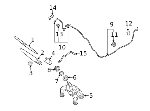Wiper & Washer Components for 2014 Hyundai Tucson #1
