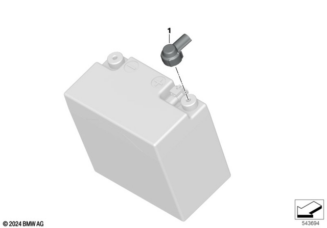 61217108723 - General Electrical System: Cover Positive Battery Terminal -  for BMW-Motorrad Image