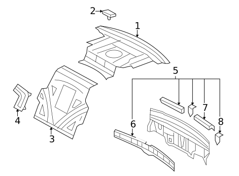 Rear Body for 2010 Lexus LS600h #0