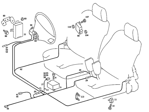 Belt Tensioner and Airbag for 1989 Mercedes-Benz 190E #0