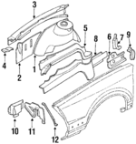 20693766 - Body: Apron Assembly for Buick: Century | Chevrolet: Celebrity | Oldsmobile: Cutlass Ciera, Cutlass Cruiser | Pontiac: 6000 Image image