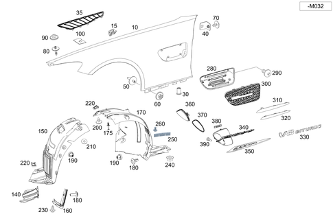 Front Fender for 2018 Mercedes-Benz AMG GT S #0