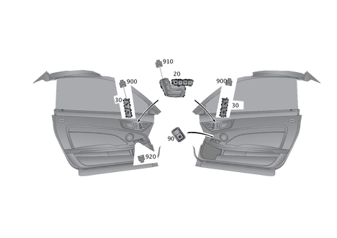 Switch in Front Door Lining for 2007 Mercedes-Benz SLK55 AMG #0